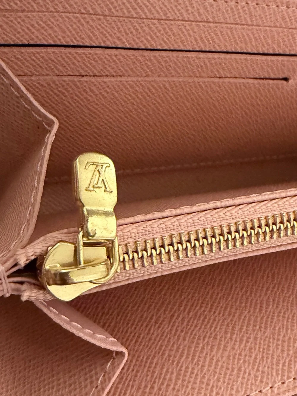 Louis Vuitton Monogram Canvas Zip Wallet in Brown and Tan